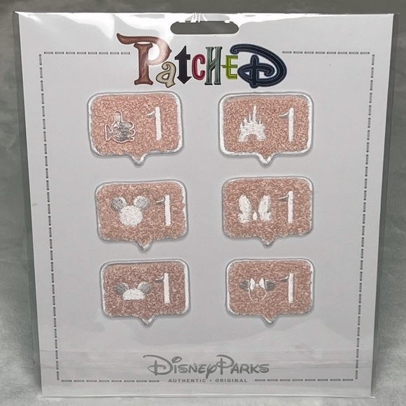 Disney Parks PATCHED Iron On Mickey Minnie Mouse Ears Patches Blush Pink White - Picture 8 of 16